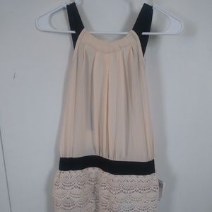 Sheer & Lace Combination Dress M